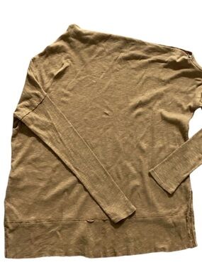 Free People Caramel Briwn off the shoulder Lightweight Tunic Sweater